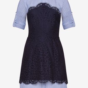 BRAND NEW WITH TAGS BCBG KAYLIN LACE SHIRT DRESS